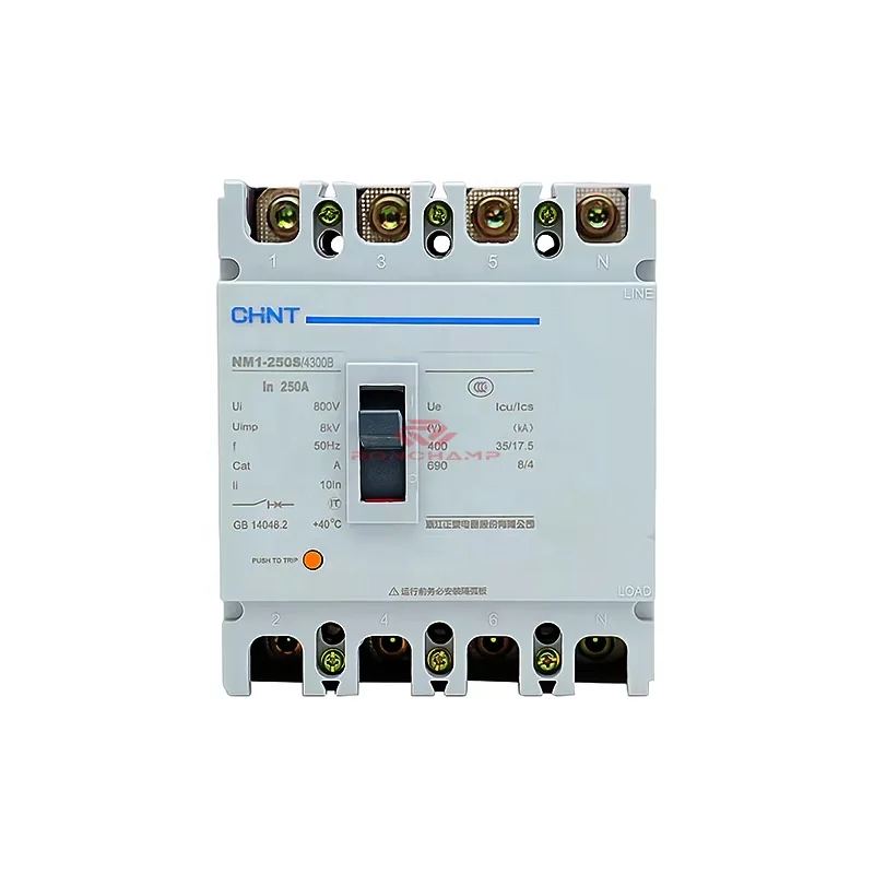 NM1-250S MCCB 250A 3P 400V 35kA IEC PV Solar Cabinet Switch