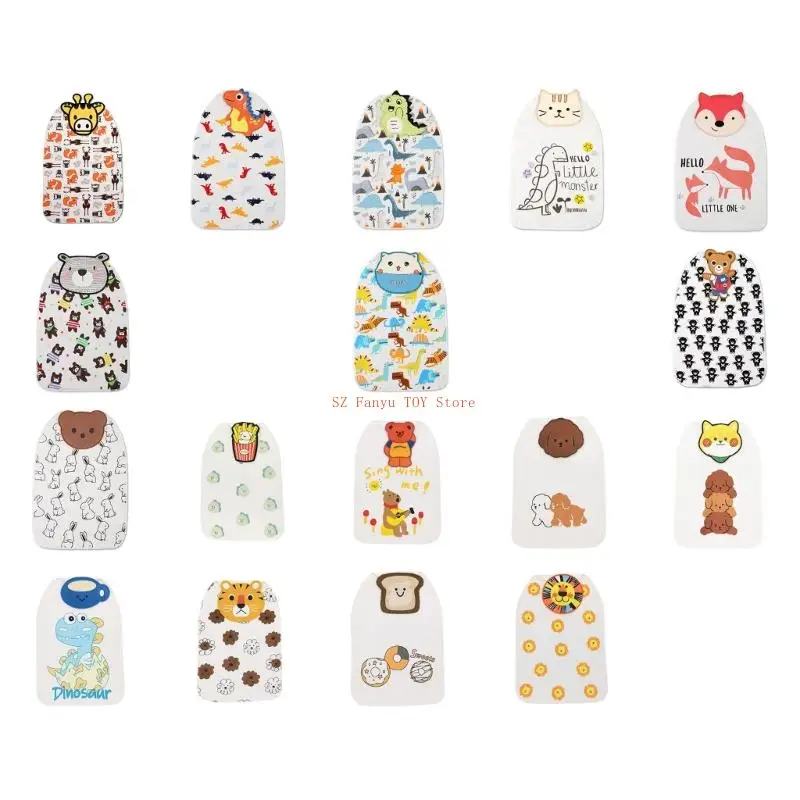 

96GC Breathable Baby Sweat Towel Adorable Cartoon Print Oversized Design for Daycare