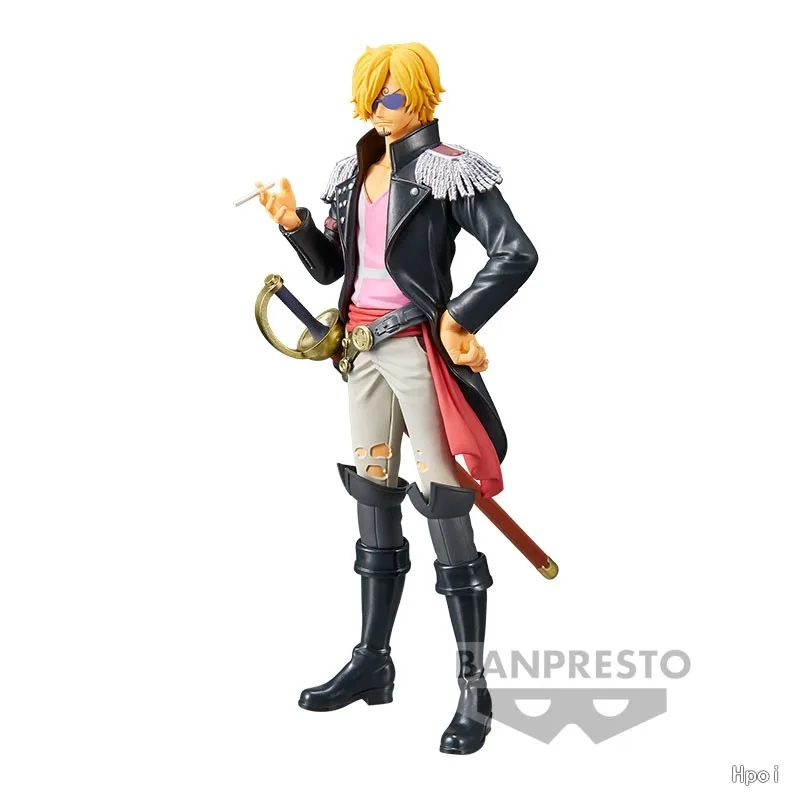 Anime One Piece Sanji FILM RED Men of the Grand Line Black Suit Zoro Aciton Figure Monkey D. Luffy Collection Toy Gift 17CM