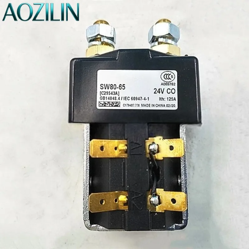 AOZILIN SW80 DC Contactor 24V‑80V 125A Relay For Electric Forklift Floor Scrubber Replacement Spare Accessory