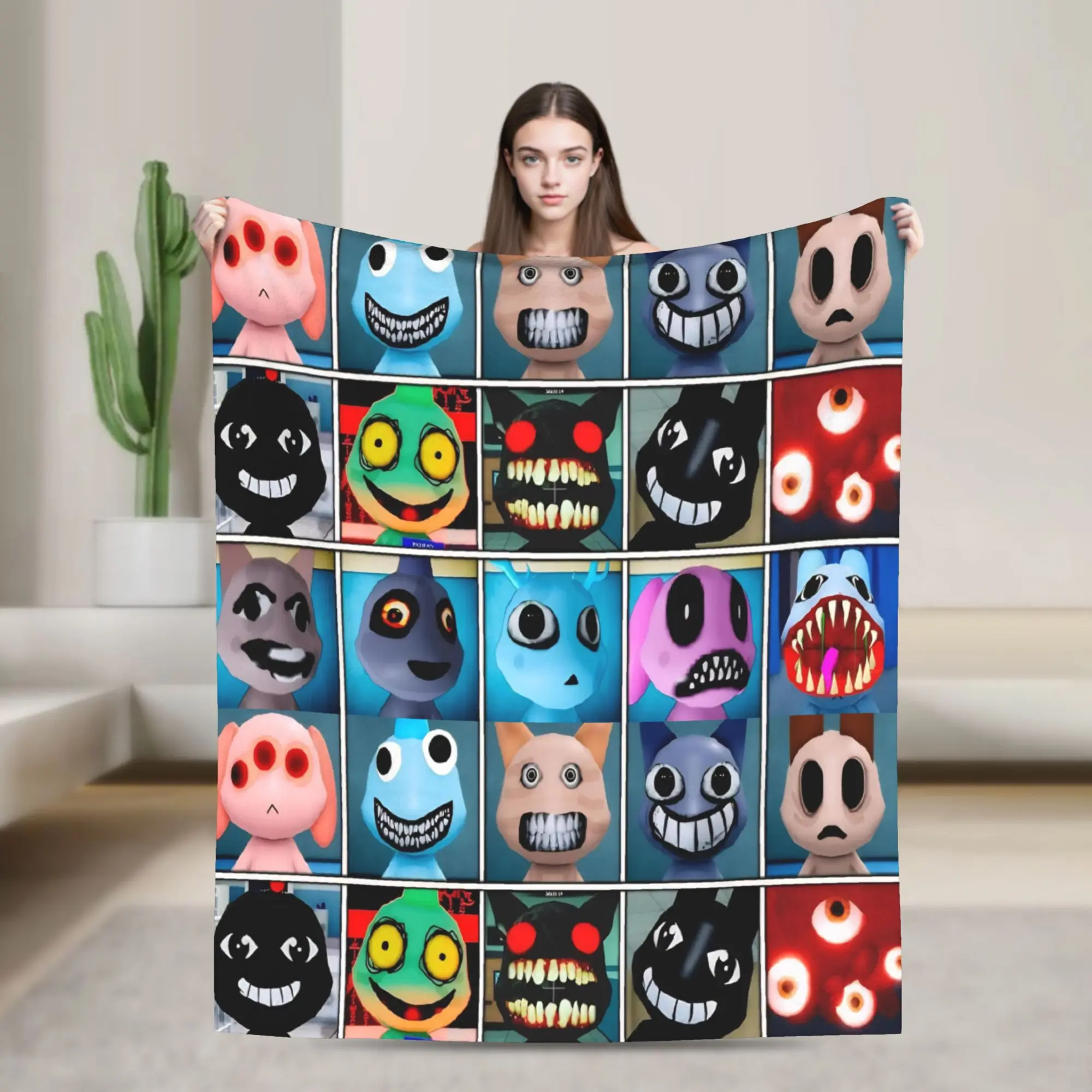 Horror Game Animals Hospitals Coral Fleece Plush Throw Blanket  Blanket for Bed Bedroom Super Soft Bedspread