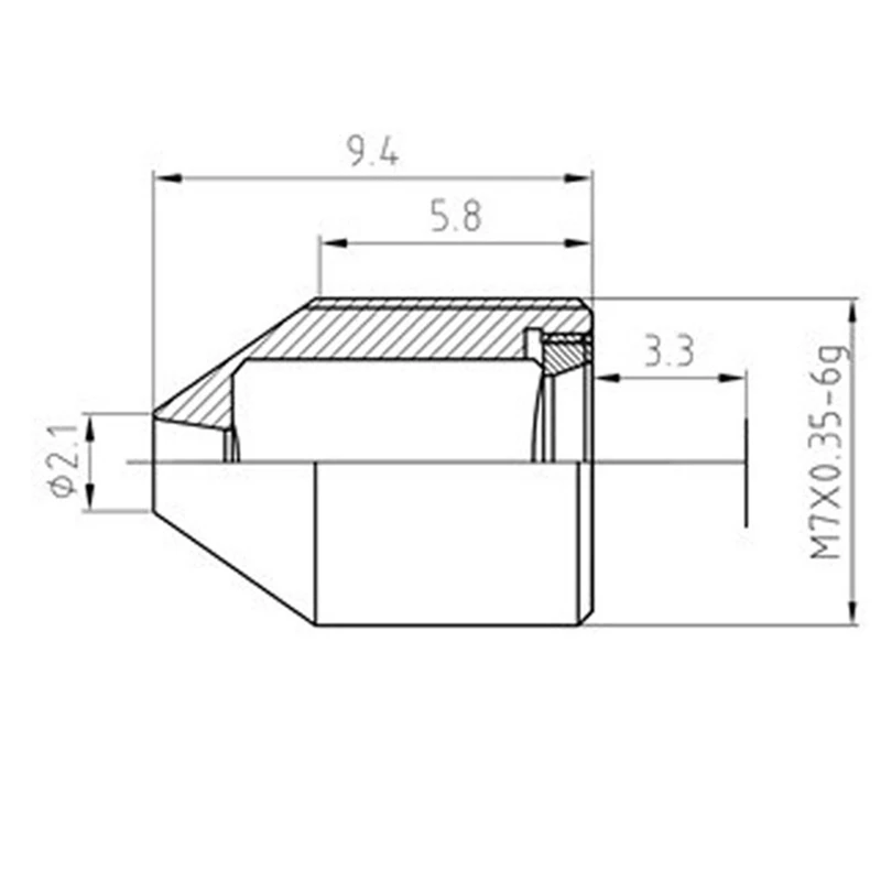 ل M7 EFL 6 مللي متر عدسة الثقب مع 2 مللي متر ثقب نقطة حادة 2MP HD لكاميرا CCTV صغيرة 1/4 في 1/2.7 في Micropore M7 ثقب بينغ