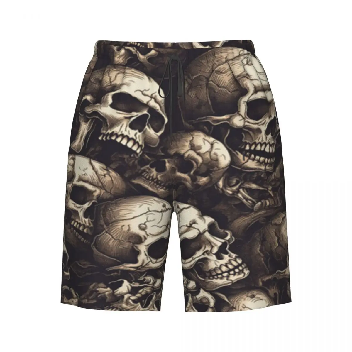

Quick Dry Swimming Shorts Skull Background Swimwear Man Swimsuit Swim Trunks