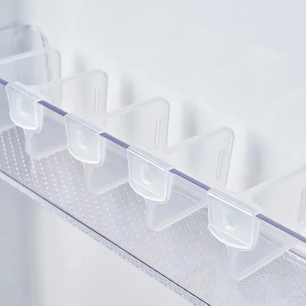 10Pcs New Separating Refrigerator Partition Board Multifunctional Transparent Storage Divider Plastic Durable Storage Splint