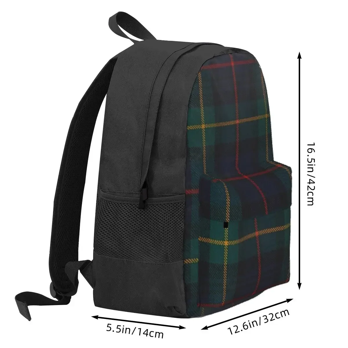 Farquharson Scottish Tartan Backpack Daypack Large Capacity Kids BookBag School Bag Shoulder Bags for Men Women
