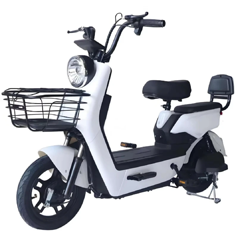Leisure two-wheeler low-speed electric scooter extended pedal front storage basket