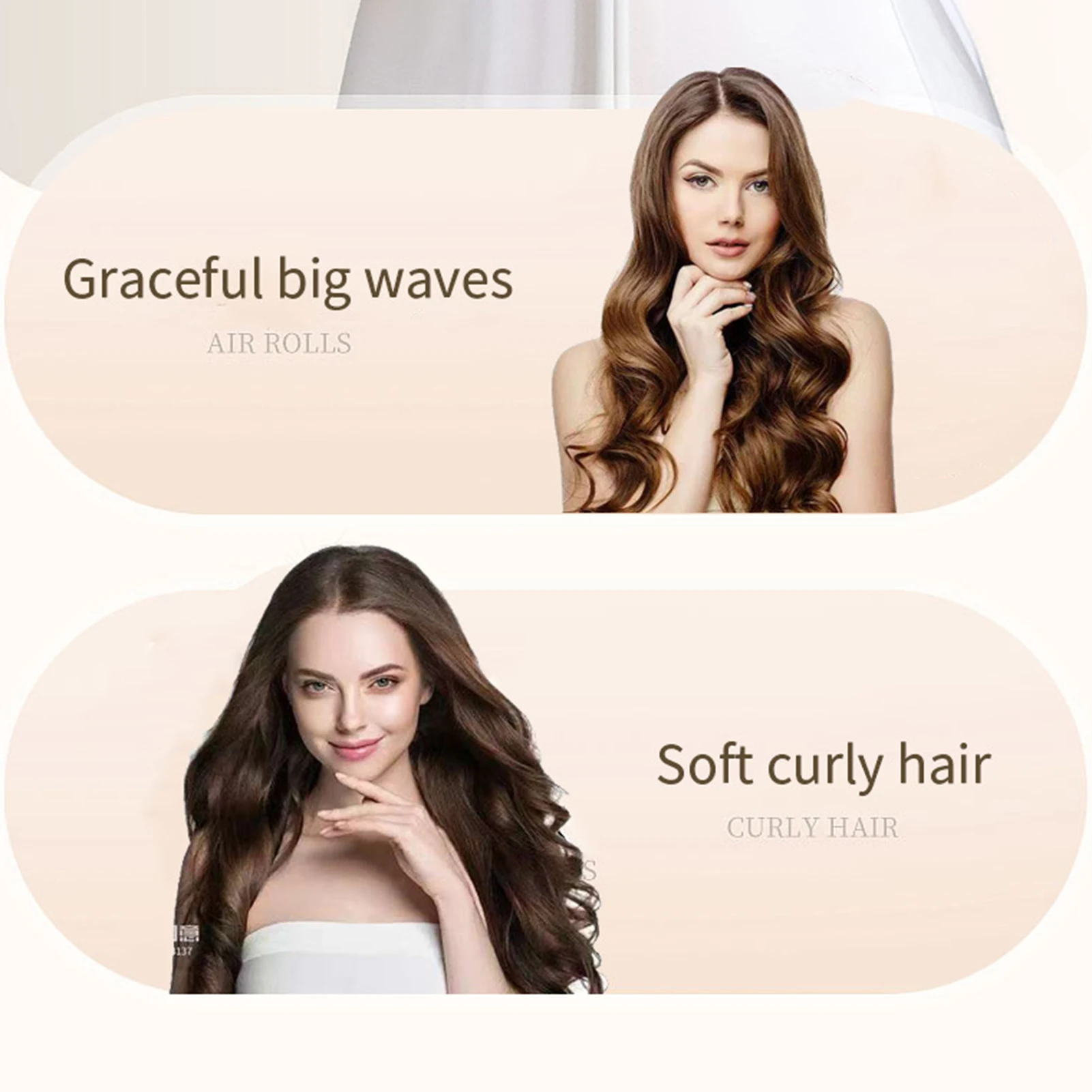 HIENA مموج الشعر التلقائي للنساء 32 مللي متر موجة كبيرة الأيونات السالبة مكواة تجعيد المحمولة خفيفة تصفيف الشعر مكواة تجعيد