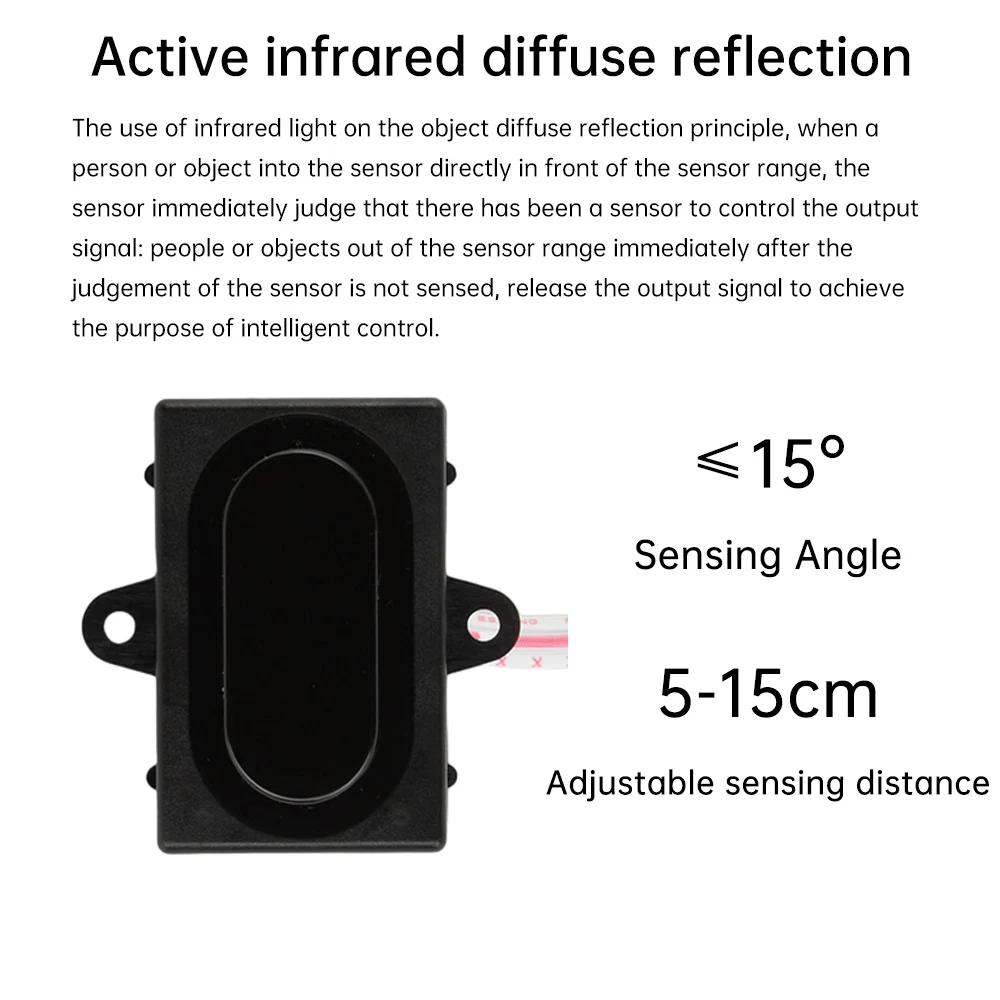DC 5V Diffuse Reflection Sensor Infrared Proximity Switch Mirror Headlight Faucet Human Body Automatic Motion Sensor