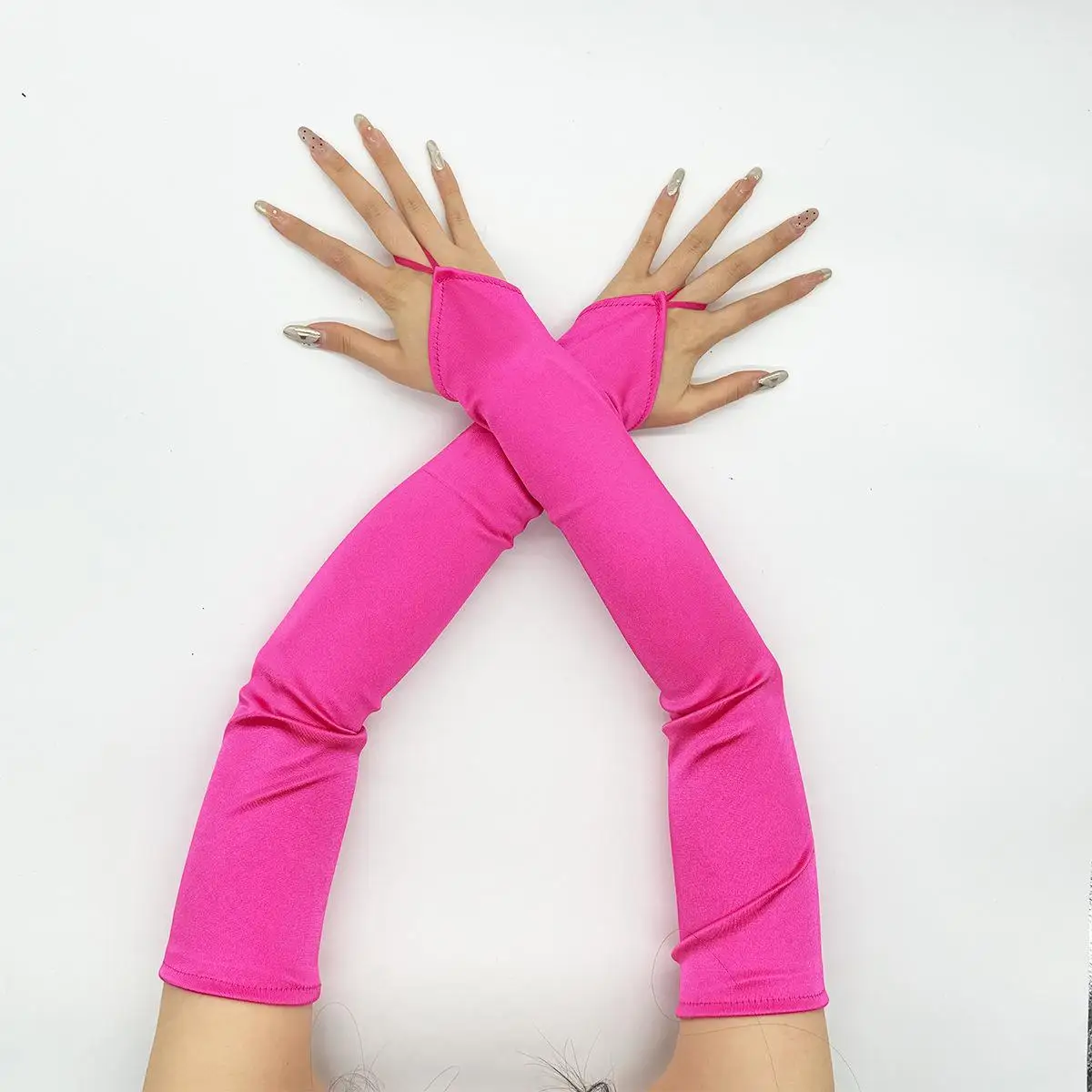 

Дамские перчатки, длинные крюк-палец отцветенные перчатки, шариковые перчатки, невесты свадебное платье перчатки, солнцезащитные модные перчатки