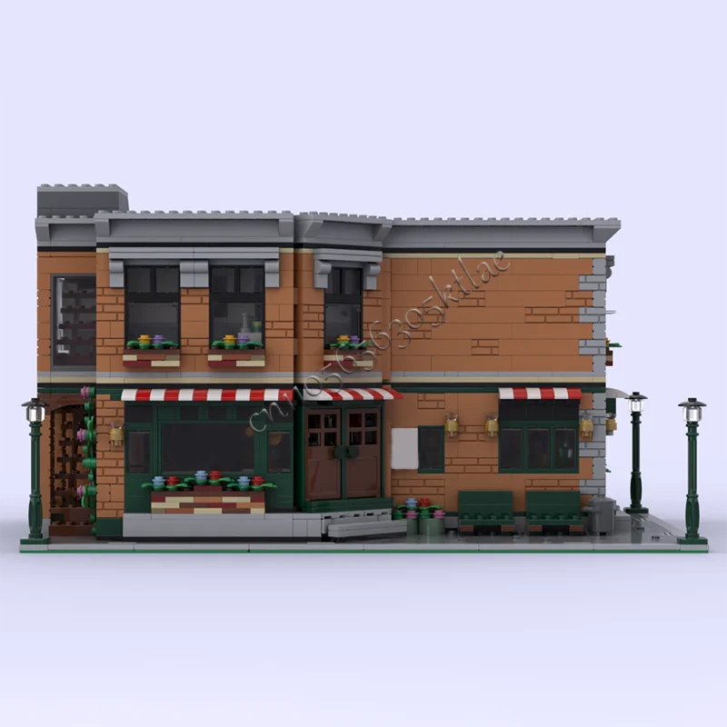 3494 PCS Hot Seller Medieval Central Perk Building Blocks Retro Architecture Model Display Decoration Toy For Kid Assembly Gift