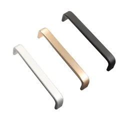Modern Wardrobe Handle Solid/Hollow Space Aluminum Handle Kitchen Furniture Pulls Drawer Handle 64mm/96mm/128mm/160mm/192mm