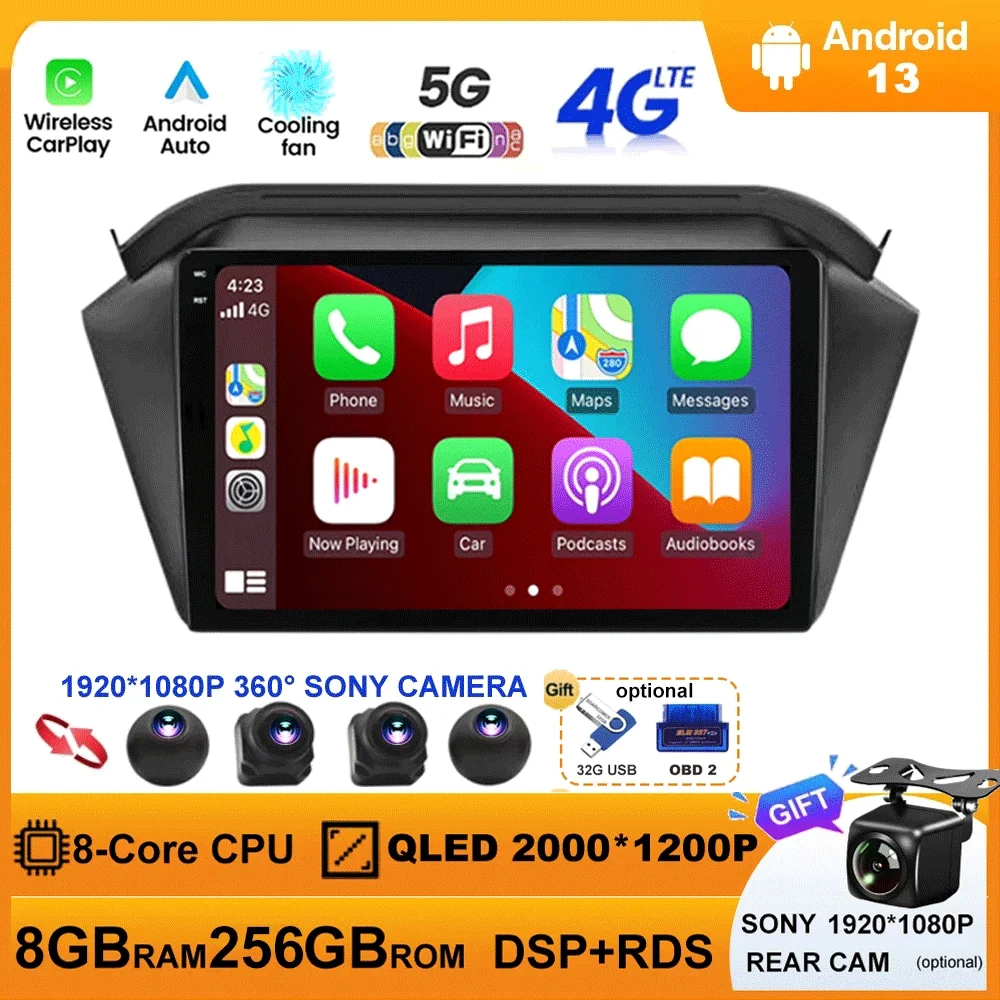 

Android For JAC S2 T40 2015-2018Car Radio Multimedia Video Player GPS Navigation BT Autoradio Car Stereo Audio Recorder DVD 2din