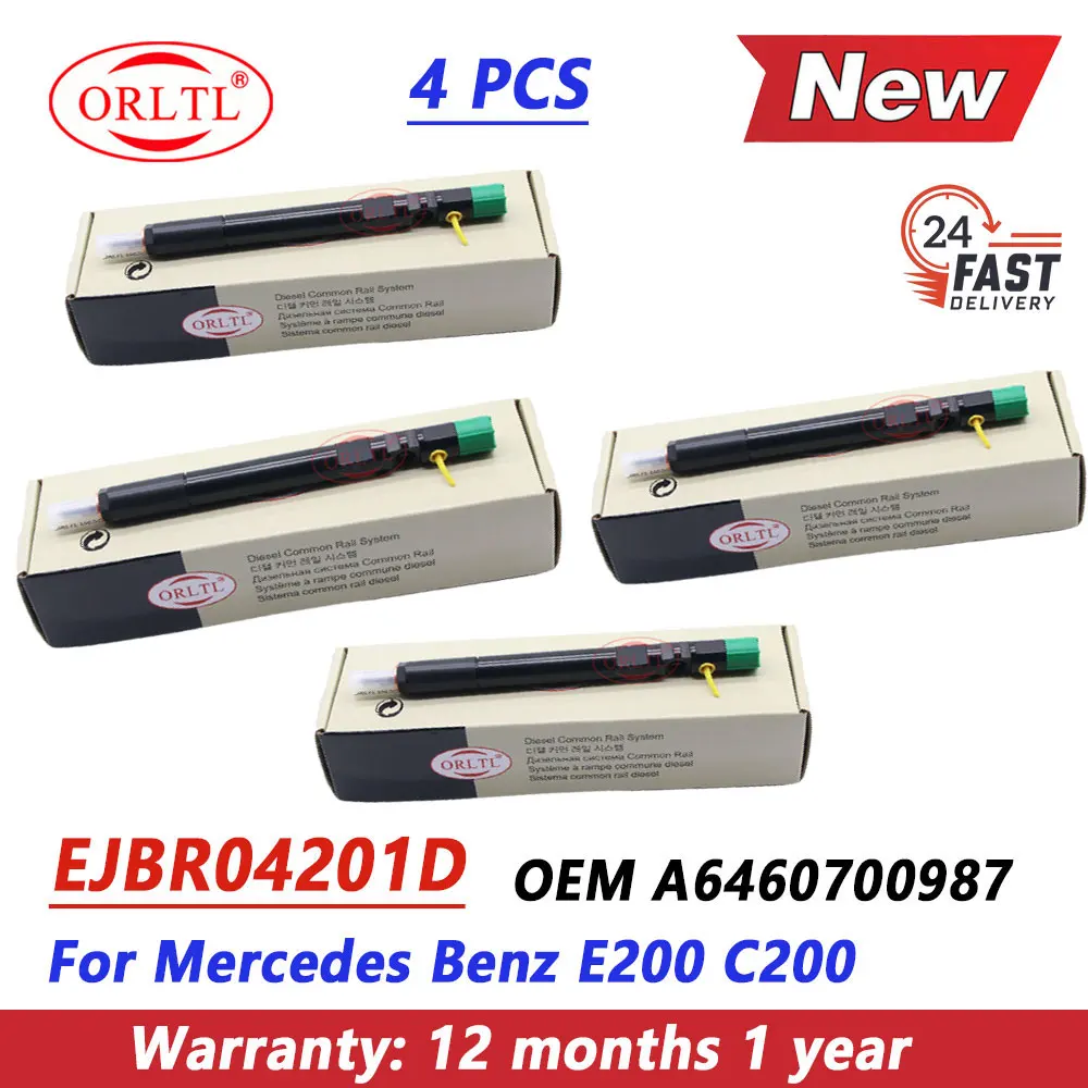 

4PCS EJBR04201D New Diesel Fuel Nozzle Injector A6460700987 For Mercedes Benz C200 C220 E200 6460700987