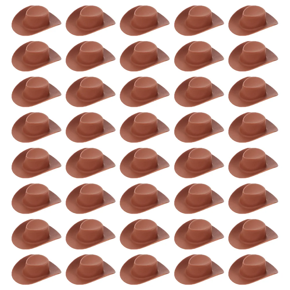 40 قطعة من البلاستيك للحرف اليدوية قبعة صغيرة قبعات بلاستيكية ديكور قبعات صغيرة صغيرة للحرف اليدوية إكسسوارات القبعة منزل صغير #6