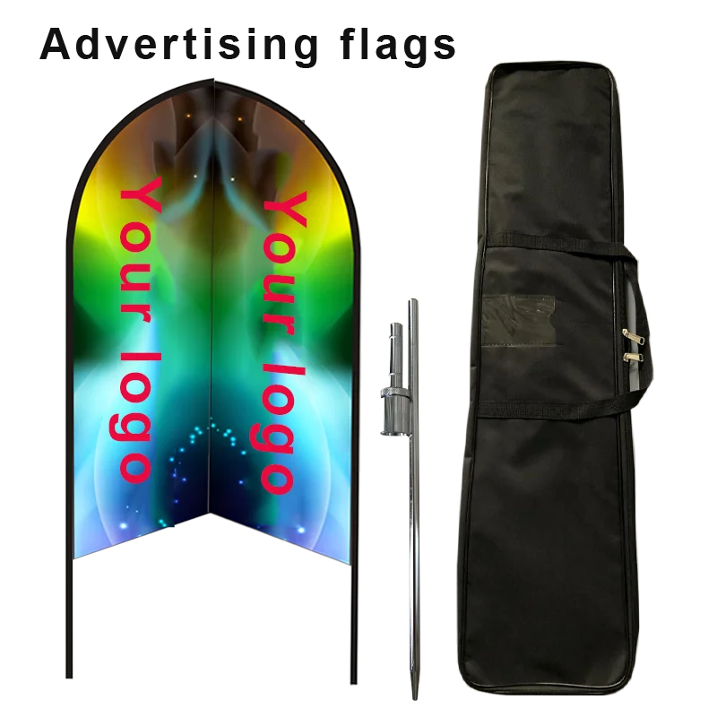 

10FT Customized Feather Flag With Logos Ground Stink Base For Outdoor Advertising Promotion Events Beach Tent Door To Door