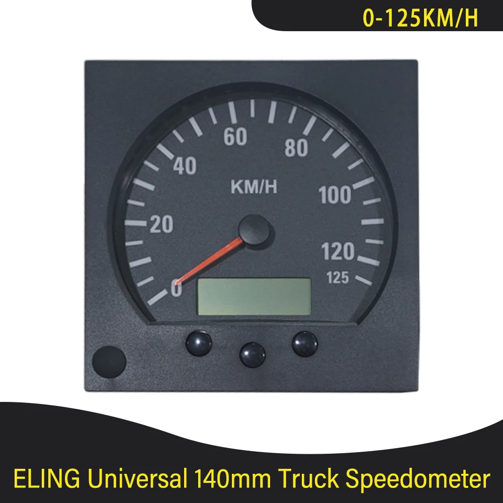 شعبية 140 مللي متر قطر شاحنة نبض عداد السرعة عداد المسافات 0-125 كيلومتر/ساعة مع الخلفية ل Minivan 9-36 فولت #4