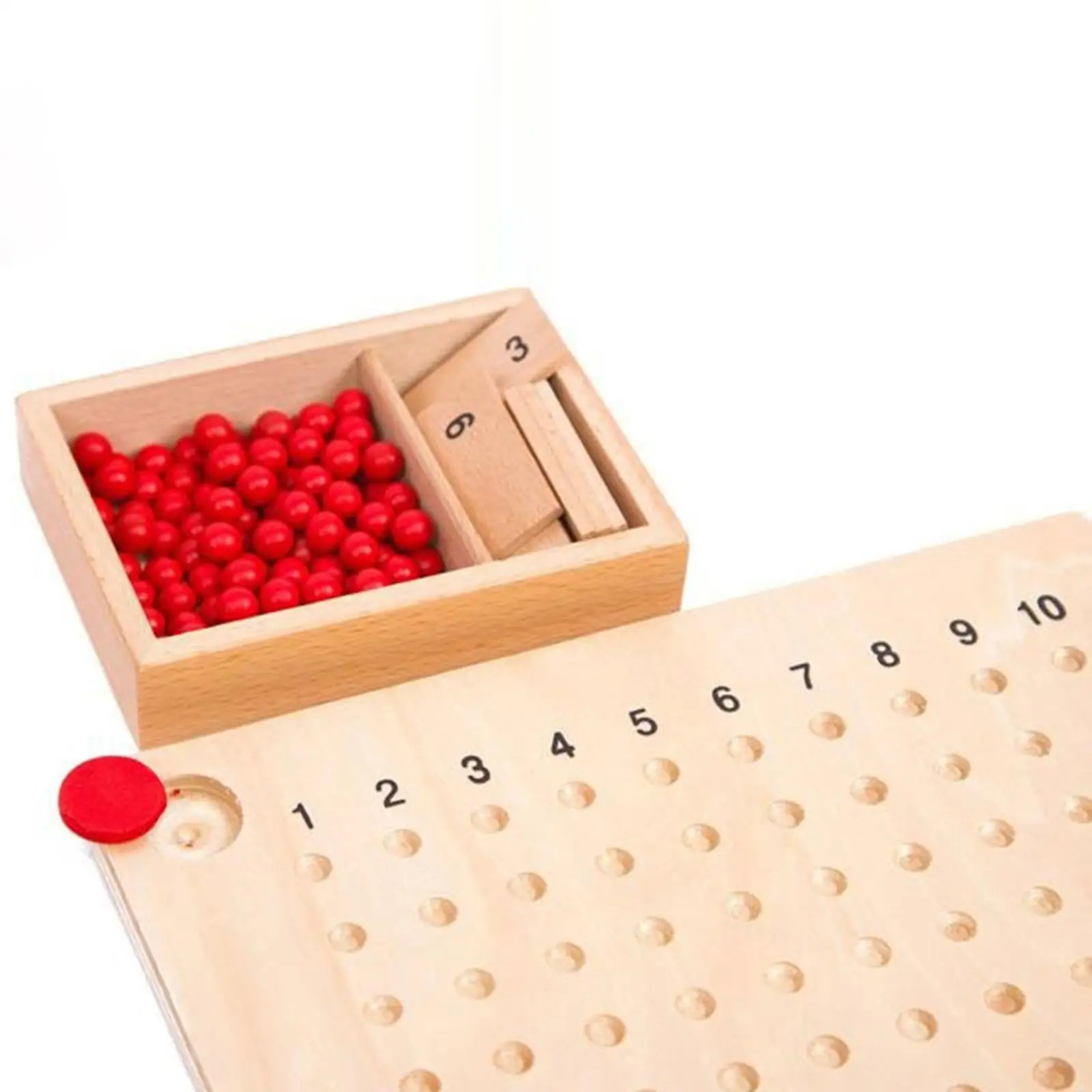 Montessori Math Manipulatives Wooden Bead Board Arithmetic Game Educational Toys for Children Mathematical Calculation Skills