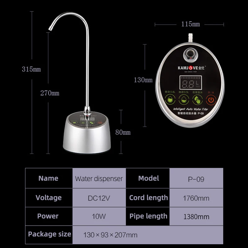 Dispenser air otomatis, pompa air meja pintar untuk rumah