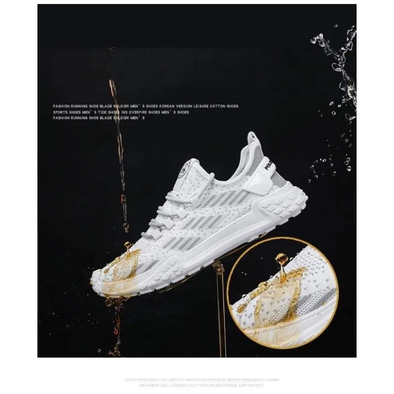 2026 New Men's Casual Slip-on Shoes Breathable Knit Sneakers Soft Sole Lightweight Trendy Footwear