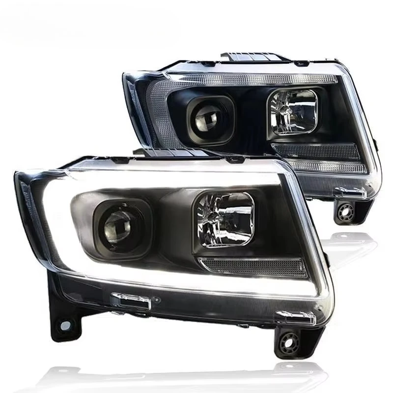Car Styling Headlights for Compass Headlights 2012-2016 Grand Cherokee Emitting Diode Headlights DRL Hid Beam Accessories