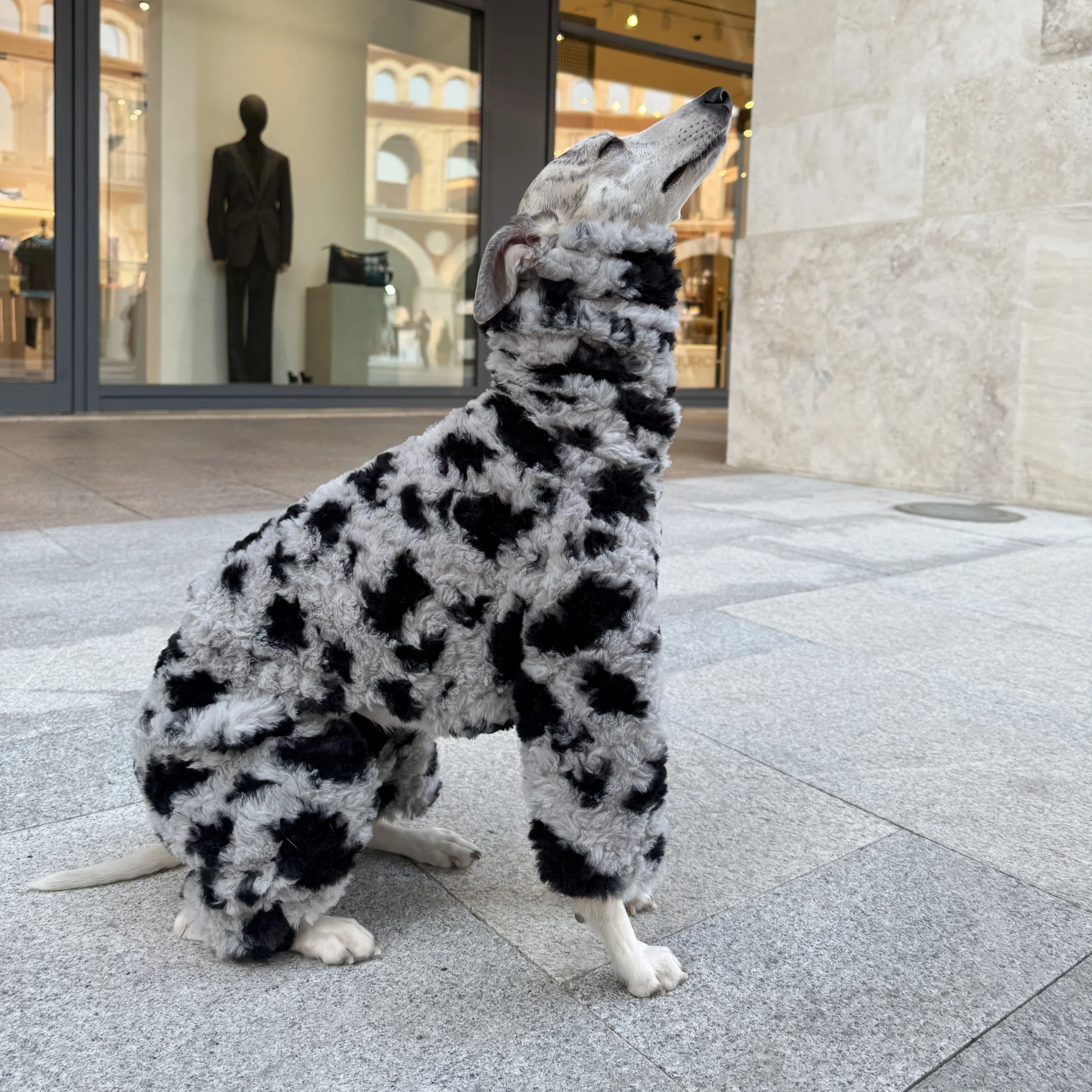 

Pink Elegant Sweater for Dogs Winter Thick Soft 4-legged Fleece Coat for Italian Greyhound Warm High-neck Jumpsuit for Whippet