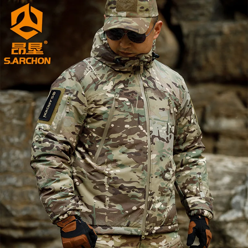 Hiking Jackets For Men 2024 New Autumn Winter  Waterproof Windproof Camouflage Heavy Duty Hooded Outdoor Camping Hiking