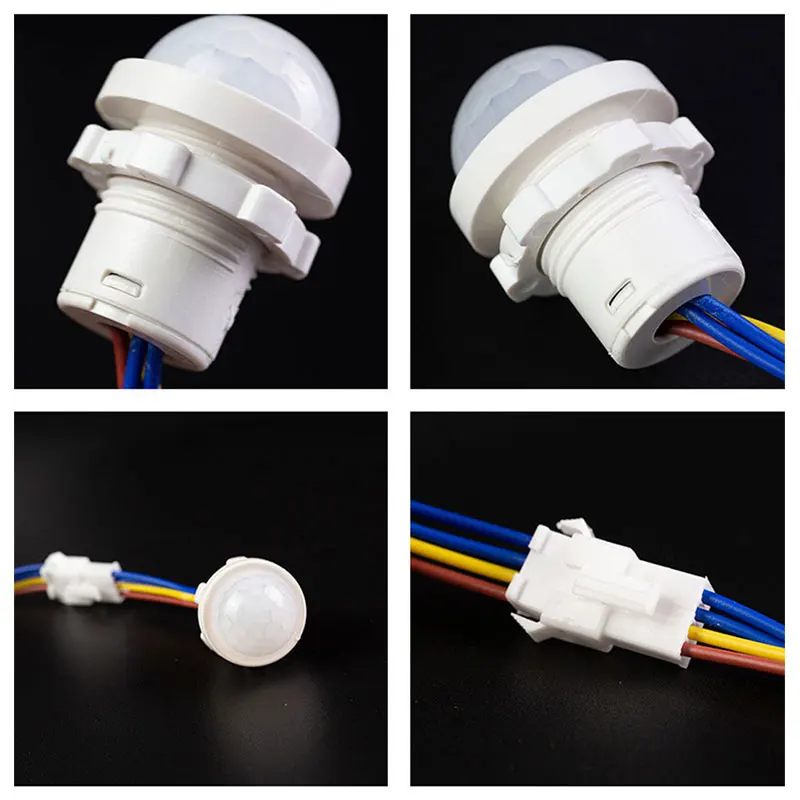 Motion Sensor Detector Switch 110V 220V Human Body Infrared Detector Automatic Light Switch Max 40W No Adjustable Delay