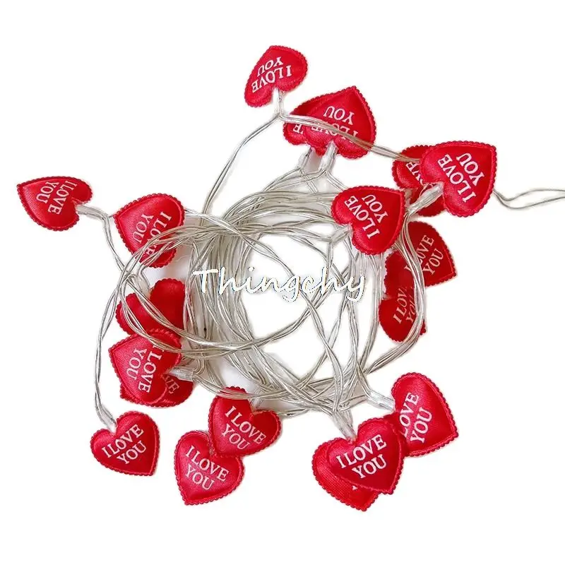 LED Heart Shape I LOVE YOU String Lights Indoor Fairy Light Christmas Decoration Garland For Valentines Day Home Decoration