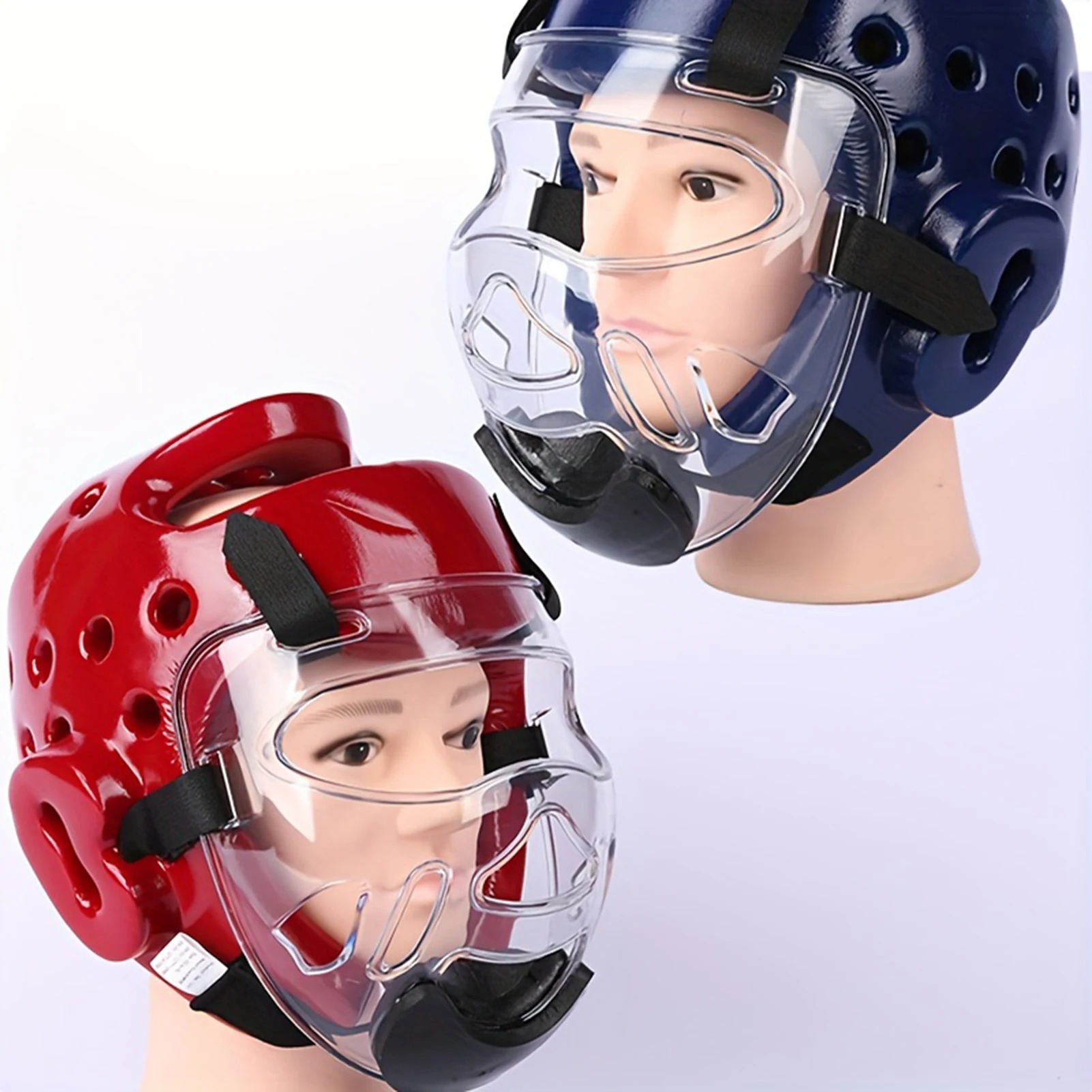 

Transparent Taekwondo Mask Protective Removable Head Cover Great for Karate Kickboxing