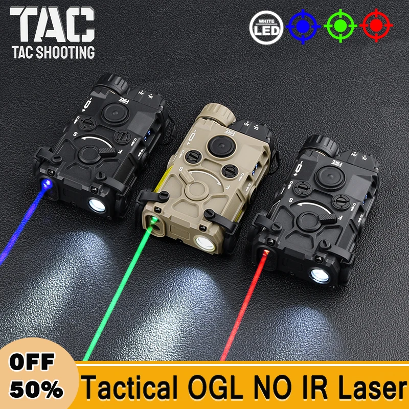 WADSN Eotec OGL Laser Airsoft Red Green Blue Dot Strobe White LED Tactica Hunting Scout Flashlight NO IR Fit 20mm Picatinny Rail