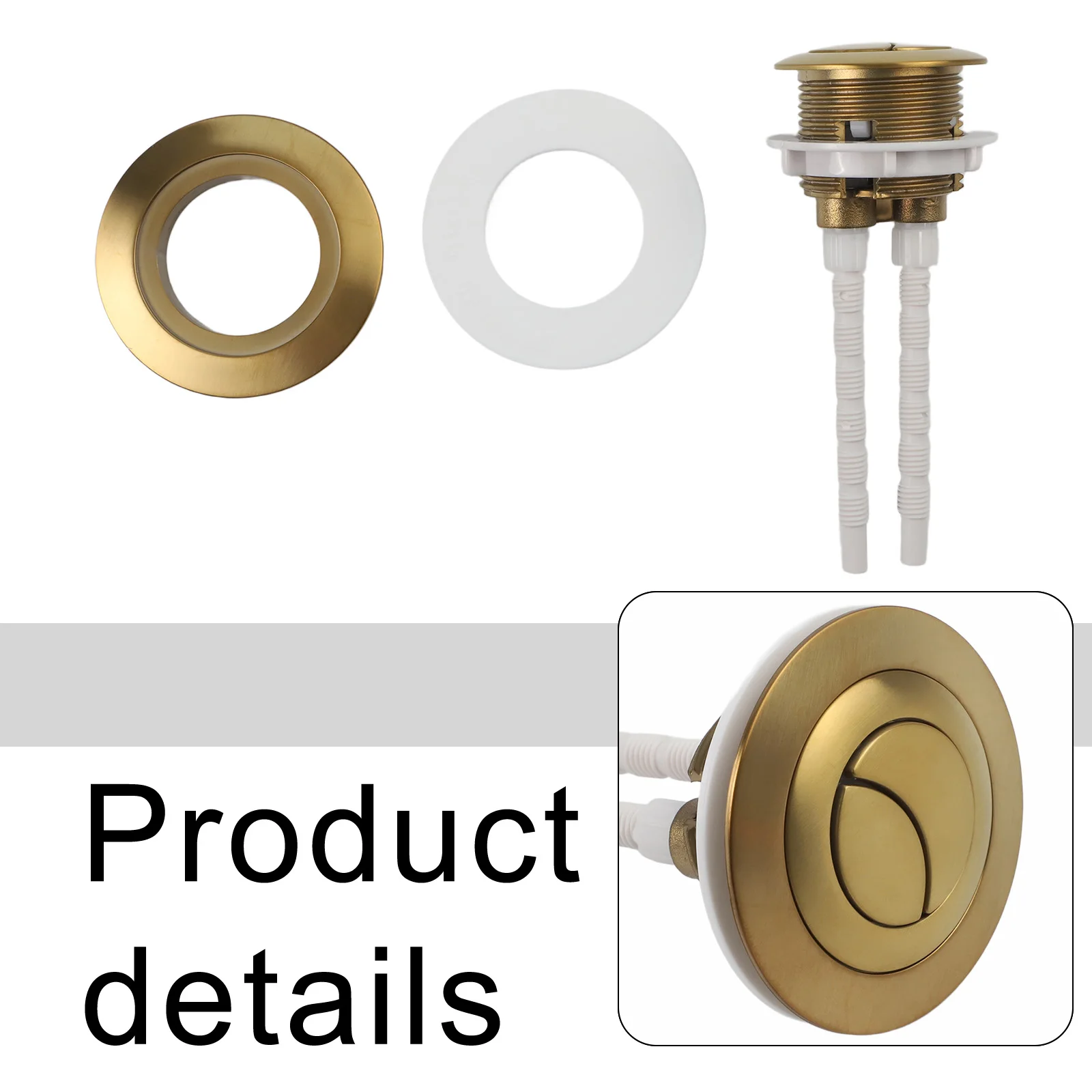 DIY Toilet Button Dual Flush Button Easy Installation Process Efficient Water Conservation For 38mm Toilet Tank