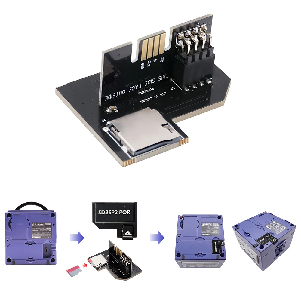Für NGC SD2SP2 PRO GameCube SD SP2 Adapter Serieller Anschluss 2 Load SDL Micro SD Kartenleser TF Kartenleser SD2SP2 Micro SD Kartenadapter