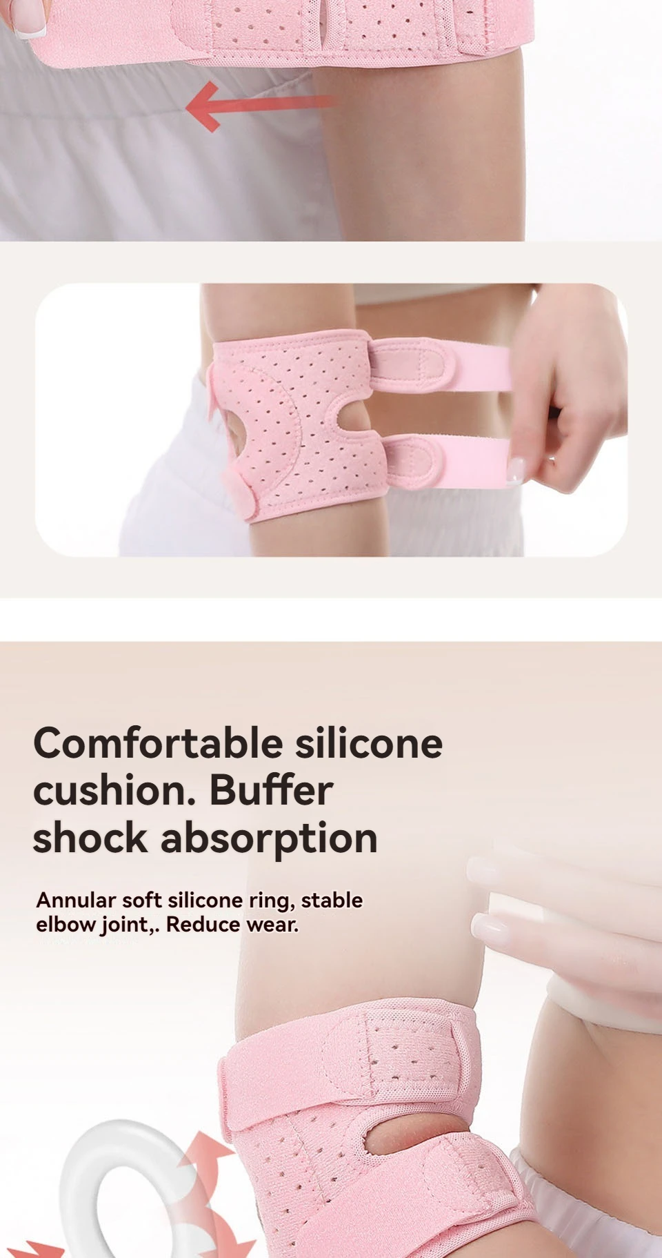 AOLIKES 1 Stück Ellenbogen-Kompressionsmanschette, Ellenbogenbandage für Tennis-Ellenbogen für Damen und Herren, Ellenbogenmanschette für Tennis, Golfer, Badminton – Detail 9