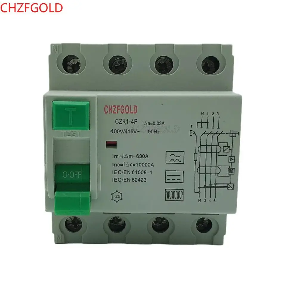 

2P 10mA 30mA 100mA 6KA RCCB RCD 230V Electromechanic Residual Current Circuit Breaker Differential 10KA TypeB