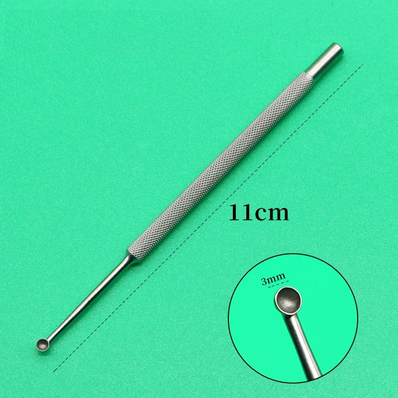 Microscopic ophthalmic spatula Molluscum contagiosum spatula single-headed blepharoplasty spoon skin titanium large and small su