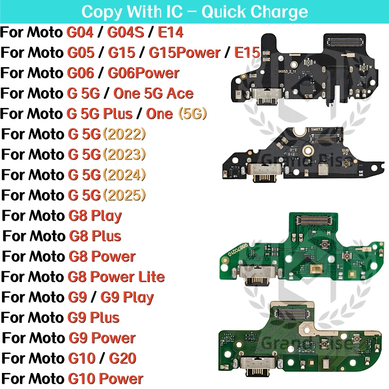 USB Charging Board Port Dock For Motorola Moto G04 S G05 G06 E14 E15 G5G 22 3 4 5 G8 G9 G10 G15 G20 Play Plus Power Lite Ace One