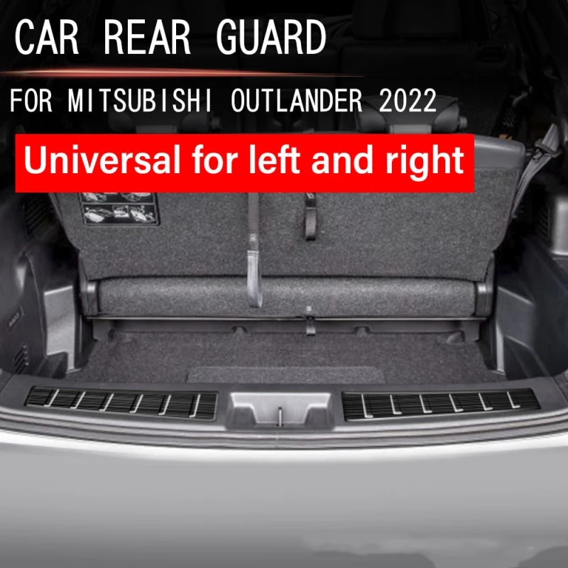 

Для Mitsubishi Outlander 2022 2023 стальная Встроенная задняя защита заднего бампера, протектор порога, отделка багажника, защитная Накладка педали
