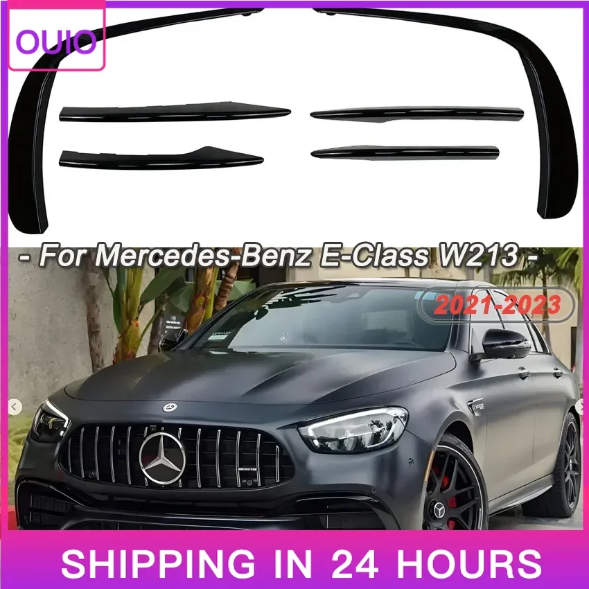 Spoiler for Mercedes Benz E-Class W213 E260 E300 E53 AMG 2021-2023 ABS Rear Trunk Wing Exterior Aero Styling Accessories Front