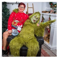Halloween 2024 New Christmas Roleplay Costume Furry Santa Suit Christmas Green Costume Set Christmas Cosplay Santa Outfit