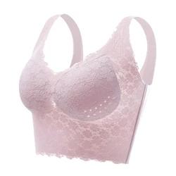 Plus Size M-7XL Bras For Women Seamless Lace Underwear Push Up Bra Large Bralette Female Brassiere Wireless Padded Breathable Bh