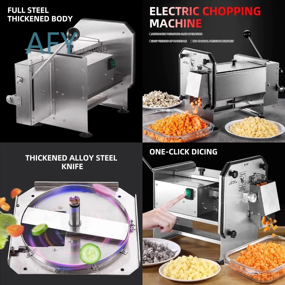 Electric Stainless Steel Vegetable Dicing Machine for K6238 Commercial Kitchen Restaurant Food Prep Cutting Slicer Tool