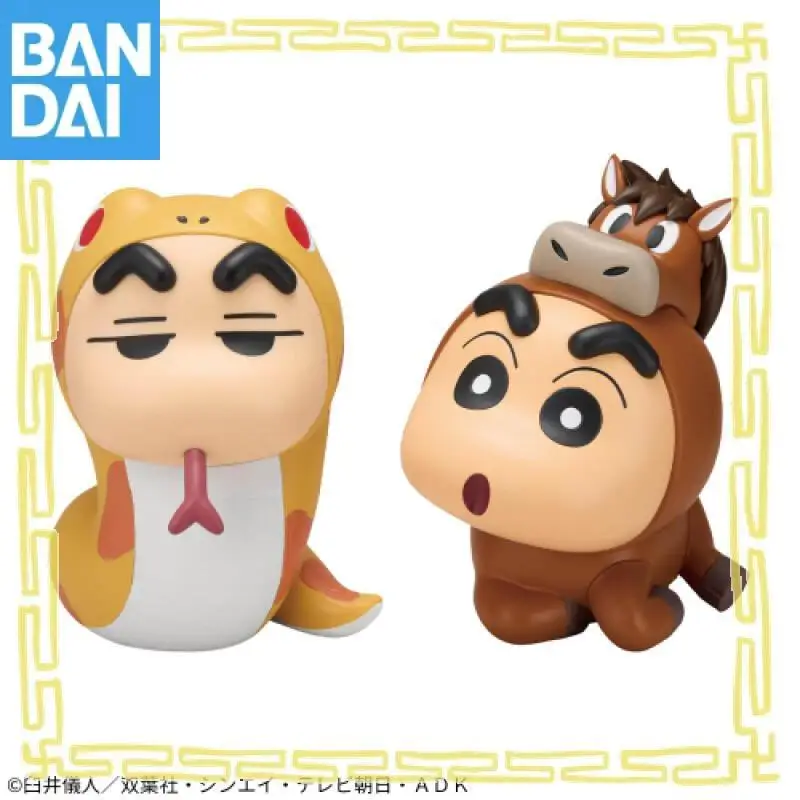 

Original Bandai Namco Banpresto Crayon Shin-Chan Spiritual Snake God Horse Cross-Dressing Pvc Figure Model Collector Toy Gift