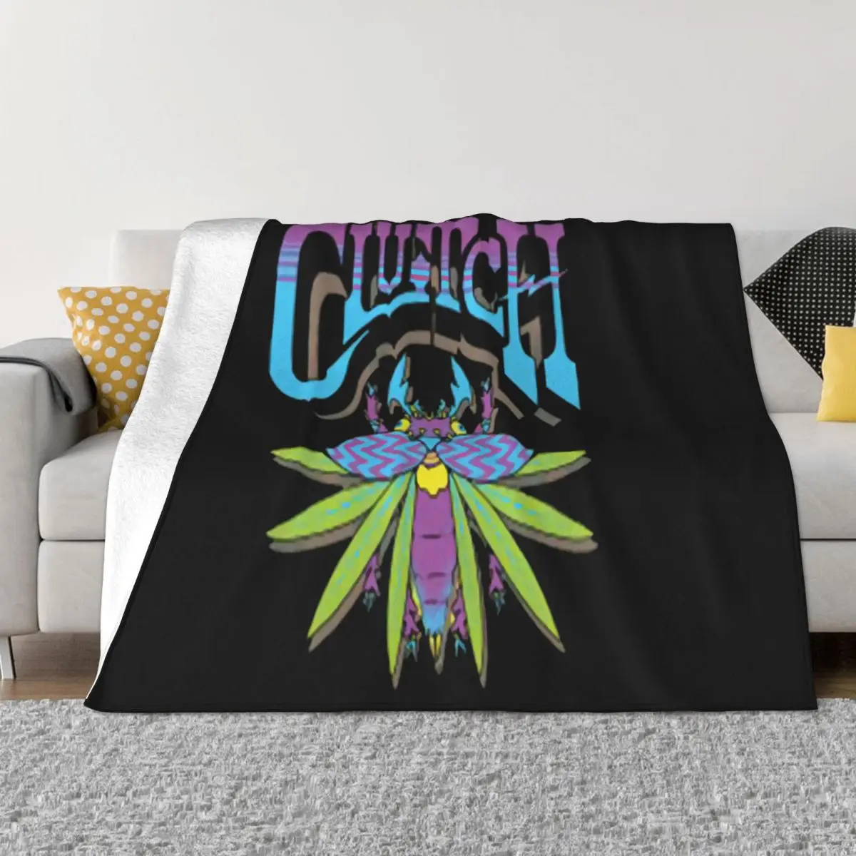 New Clutch Concert Tour Logo American Rock Band Mens Black Size S 3Xl Western Style Spring Humor Boy Throw Blanket