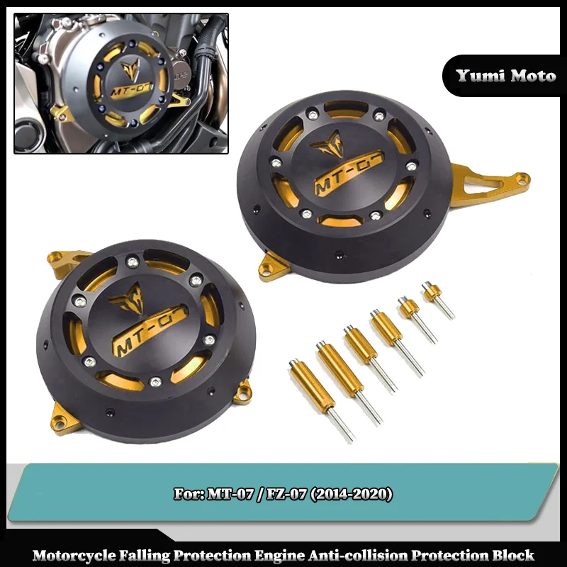 

Motorcycle Engine Stator Hood Engine Protector Cover Anti-drop Protective For YAMAHA MT-07 FZ-07 2014-2020 MT07 FZ07 2019 2018