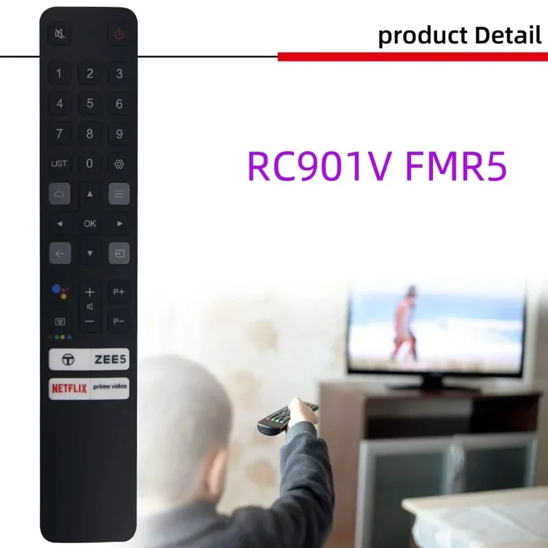 

RC901V FMR5 Without Voice Remote Control for TCL Replaced Smart TV Remote Control RC901V FMR5