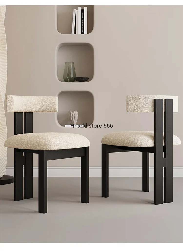 French retro solid wood dining table and chairs wabi sabi wind home image 4