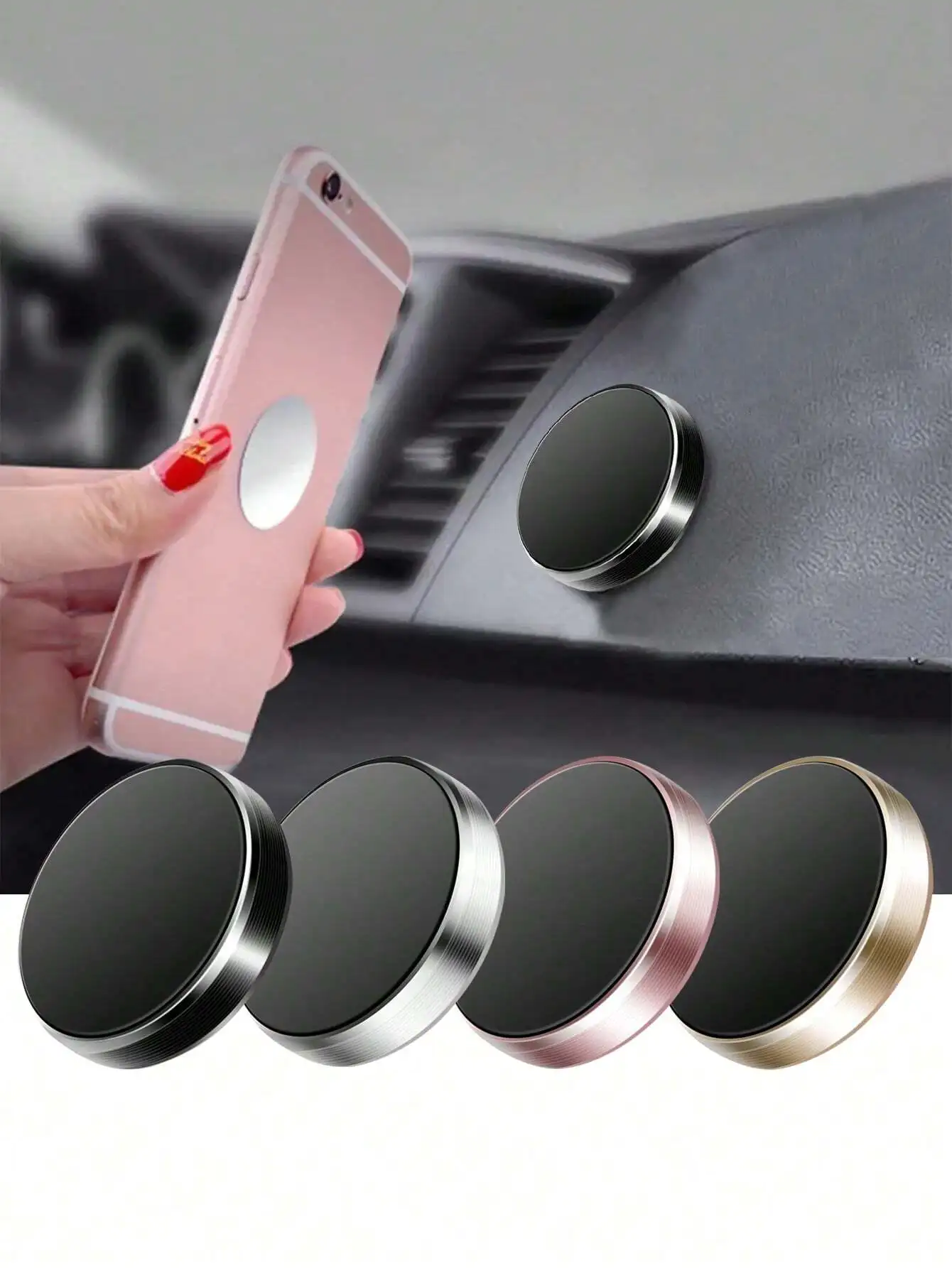 Circular Mini Phone Holder, Car Multifunctional Phone Navigation Holder, Car Dashboard Holder