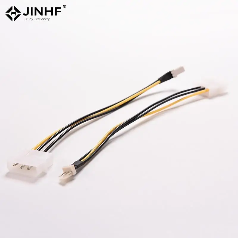 

2 PCS 20cm 4 Pin Molex IDE To 3 Pin PC Computer CPU Case Fan Power Connector Cable Adapter