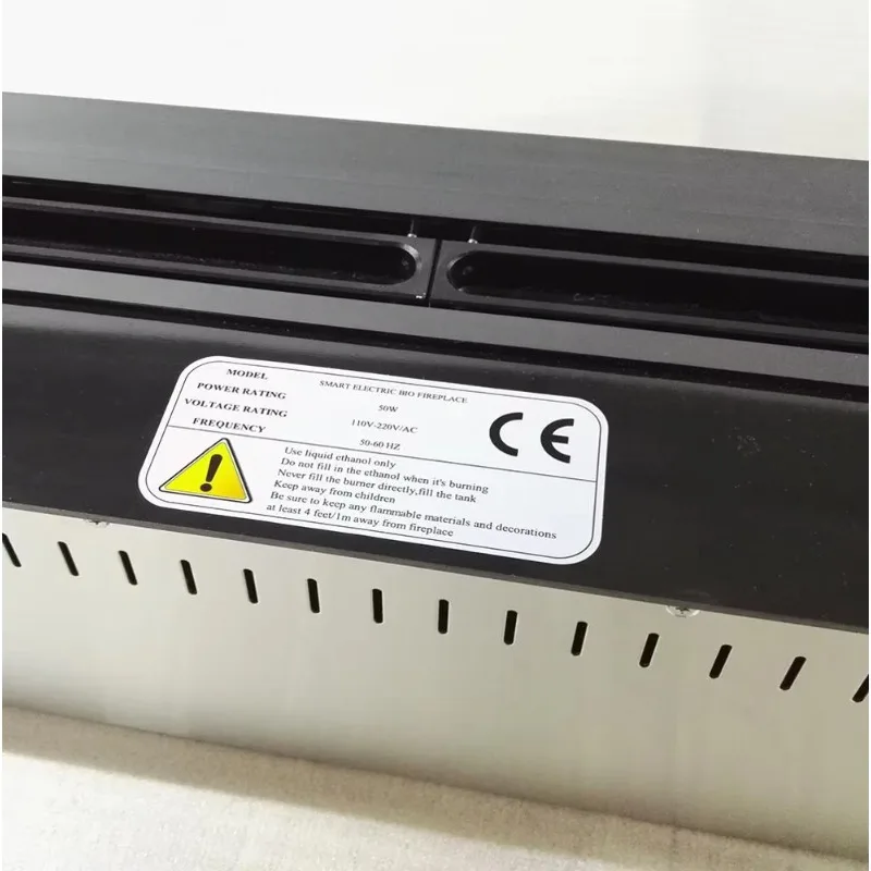Camino moderno per interni in bioetanolo con inserto elettrico intelligente 220V, telecomando, materiale in acciaio, spina americana, per uso domestico