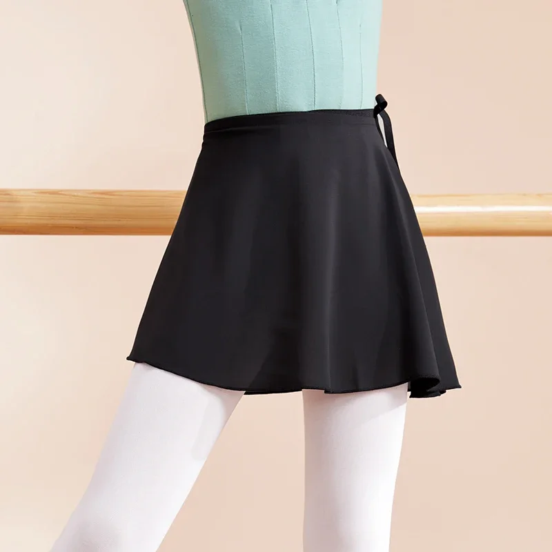 New Girls Ballet Skirts Lace-up Chiffon Skirts Dance Skirts Kids One Piece Skirts Chilldren Ballet Practice Dancing Skirts